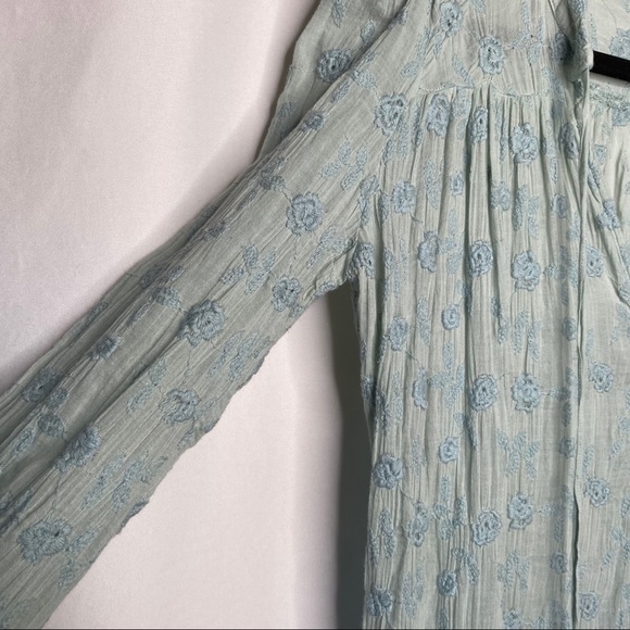 Free People Baby’s Breath Mini Dress in Sea Grass - Picture 4 of 13